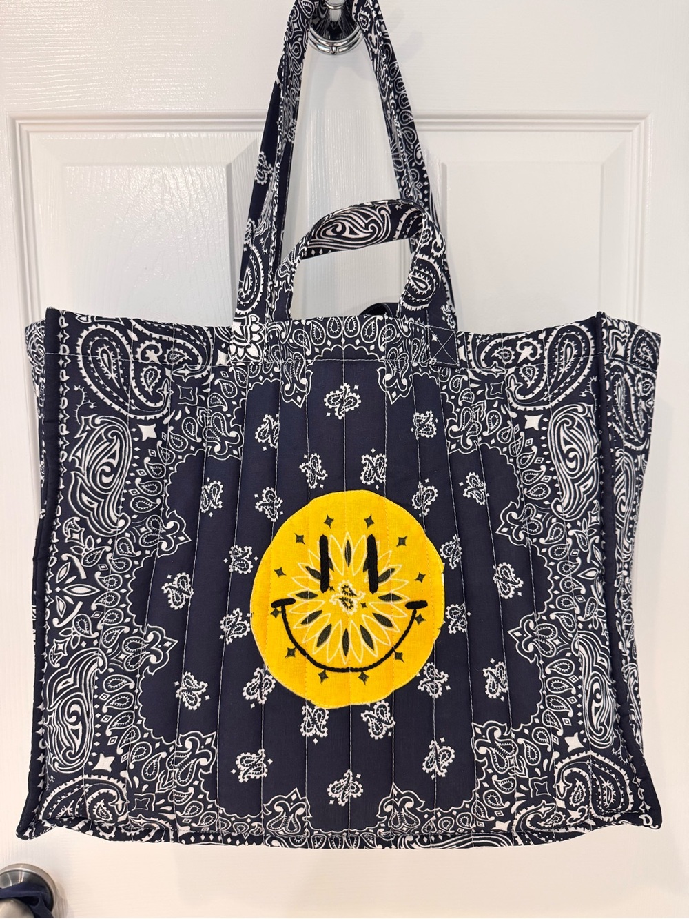 Call It By Your Name Maxi Cabas Tote Bag Navy Blue